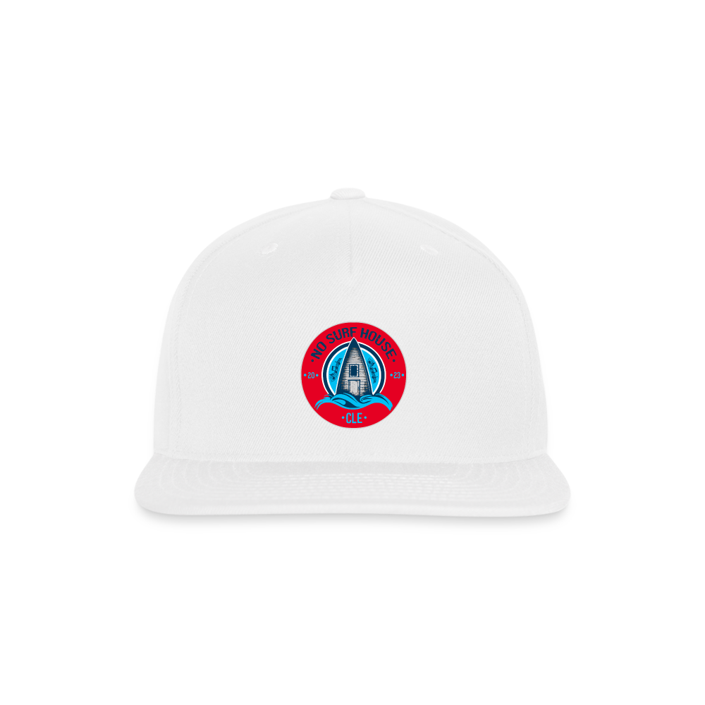 No Surf House Snapback Baseball Cap - white