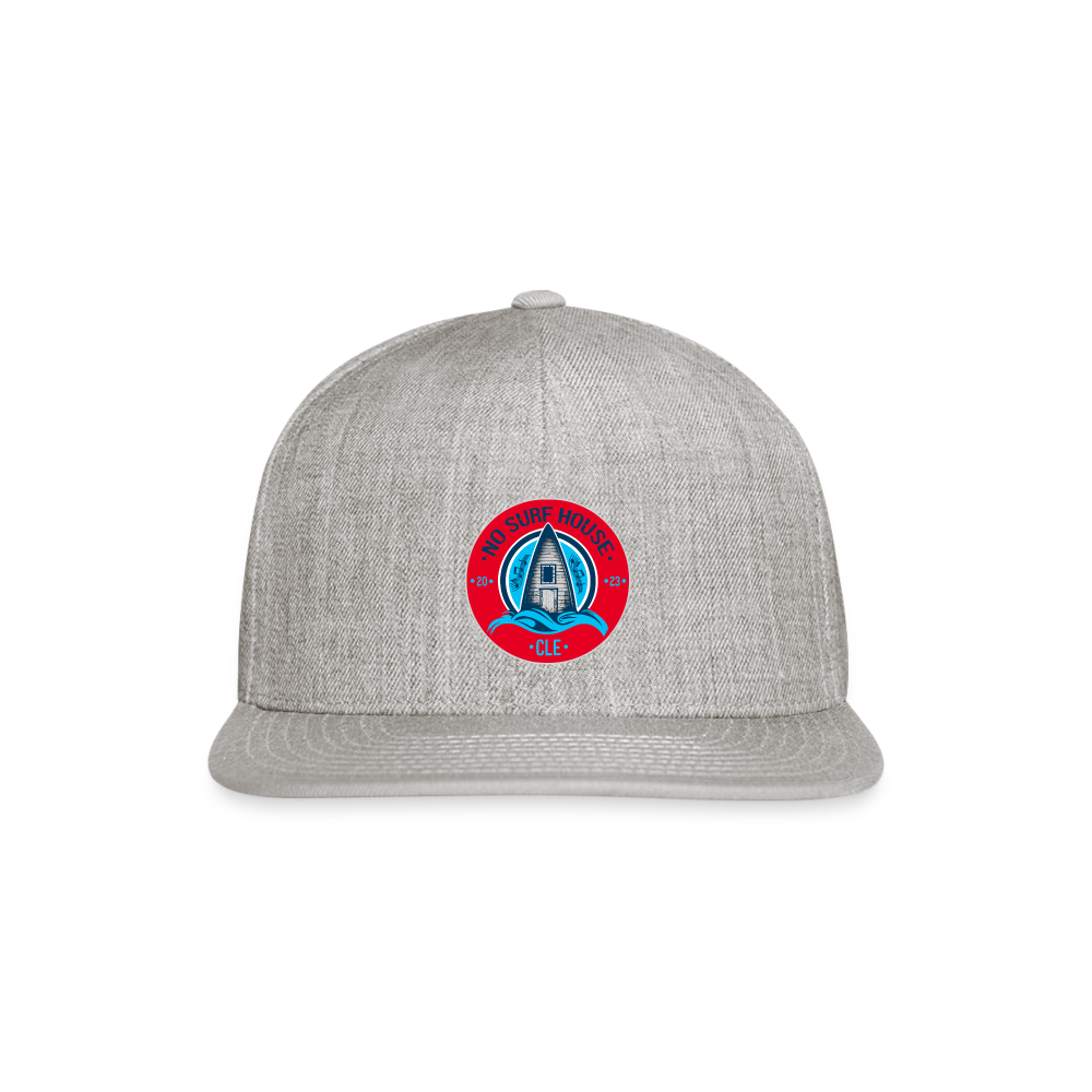 No Surf House Snapback Baseball Cap - heather gray