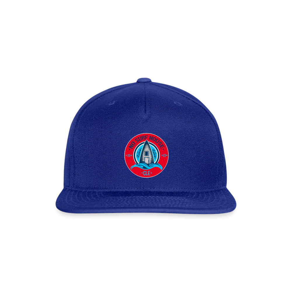 No Surf House Snapback Baseball Cap - royal blue