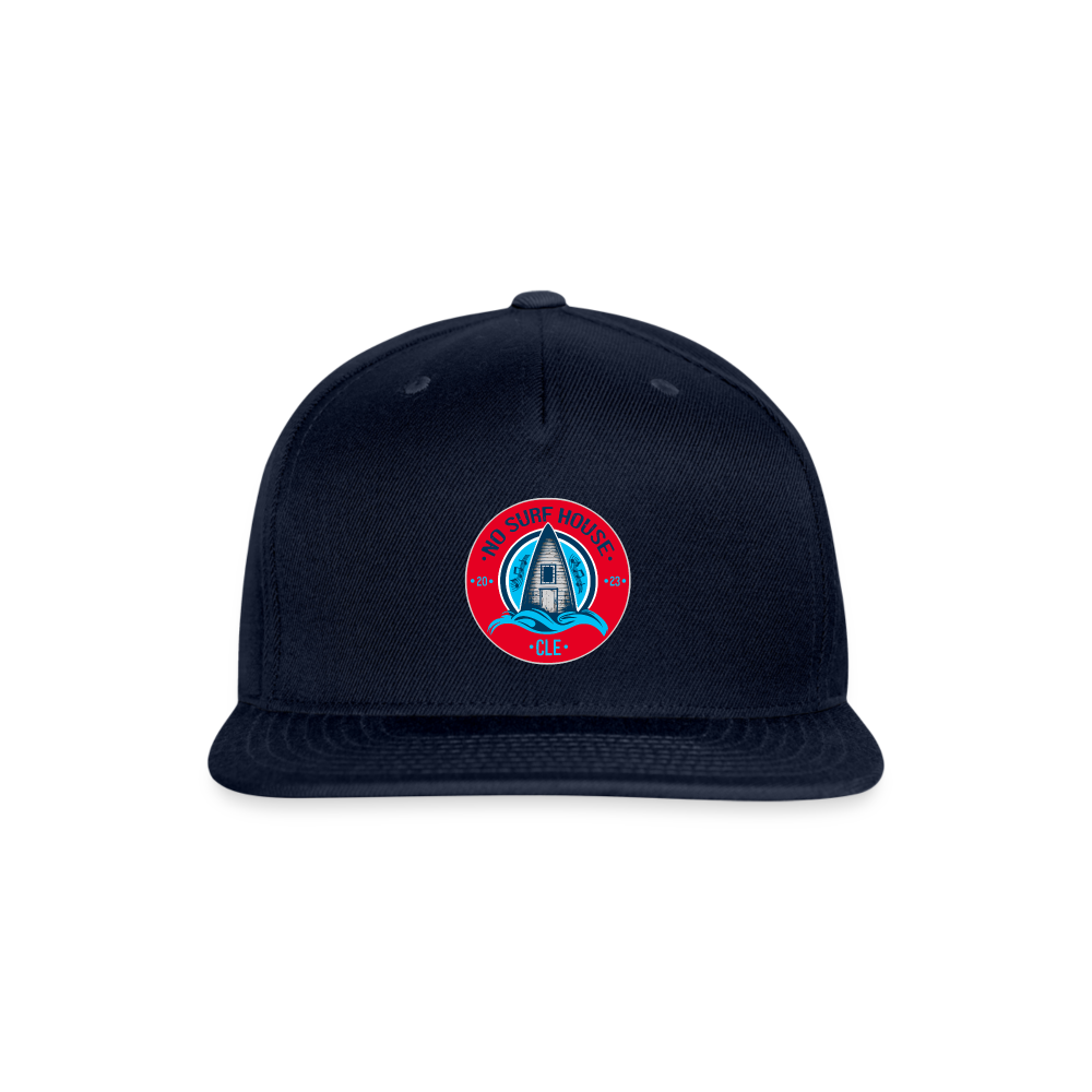 No Surf House Snapback Baseball Cap - navy