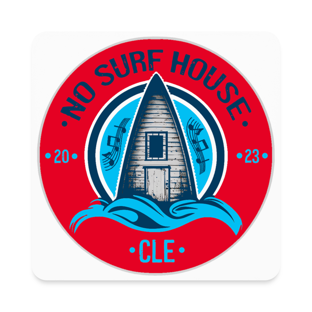 No Surf House Logo Magnet - white