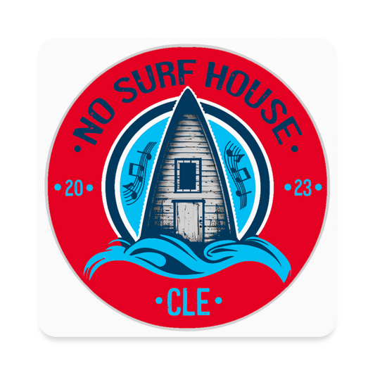 No Surf House Logo Magnet - white